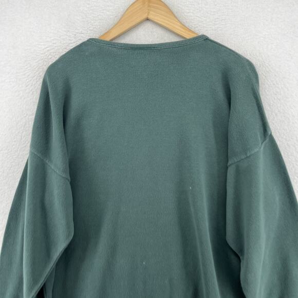 Vintage EILEEN FISHER Sweater Size 2 Cotton Oversized Jumper Pullover Green USA - Picture 10 of 14